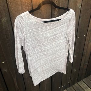 LOFT Blush/Purple 3/4 length Blouse. Size M.